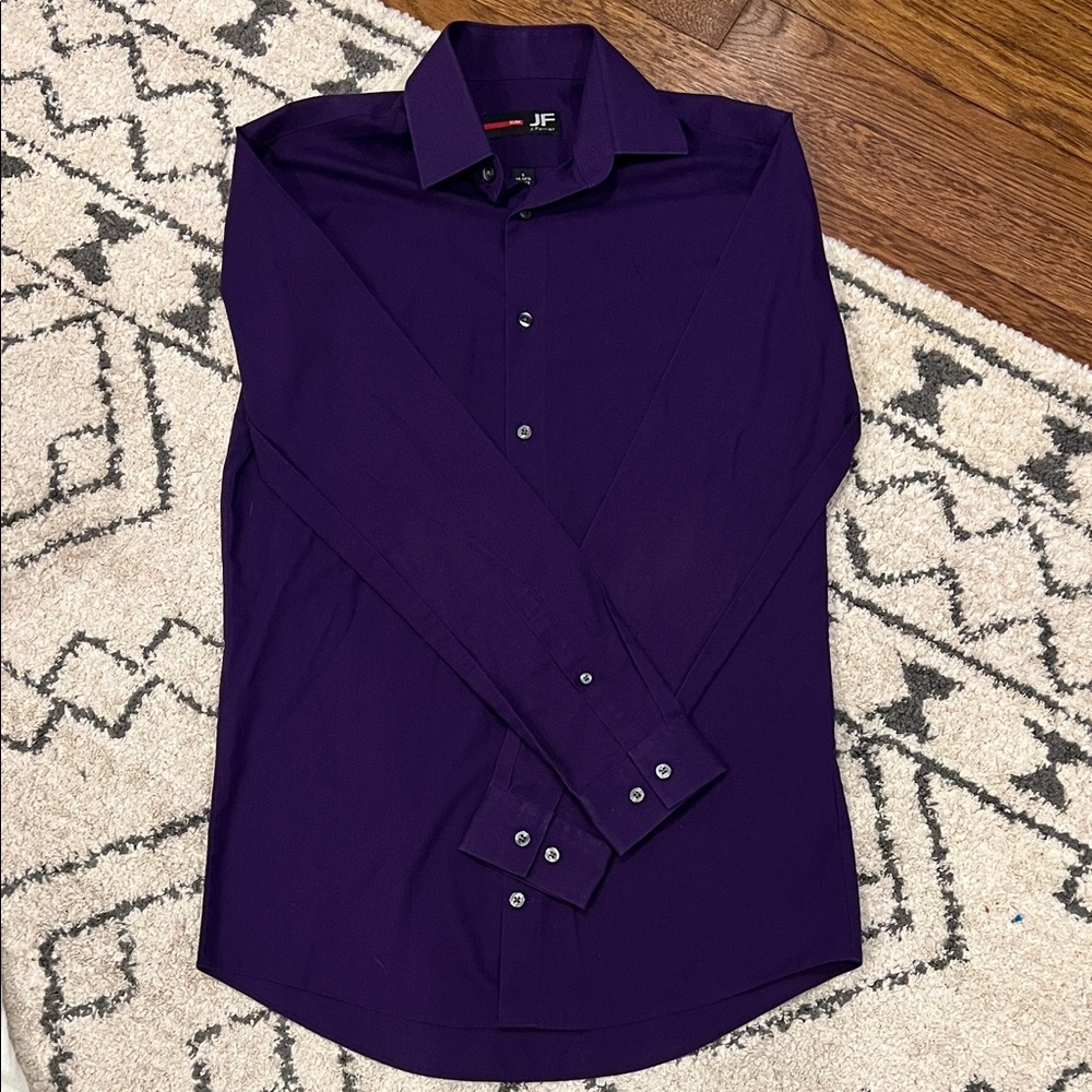 JF J.Ferrar Deep Purple Men's Dress Shirt